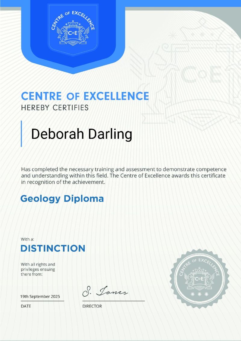 Jooce Managing Director Awarded Geology Diploma with Distinction